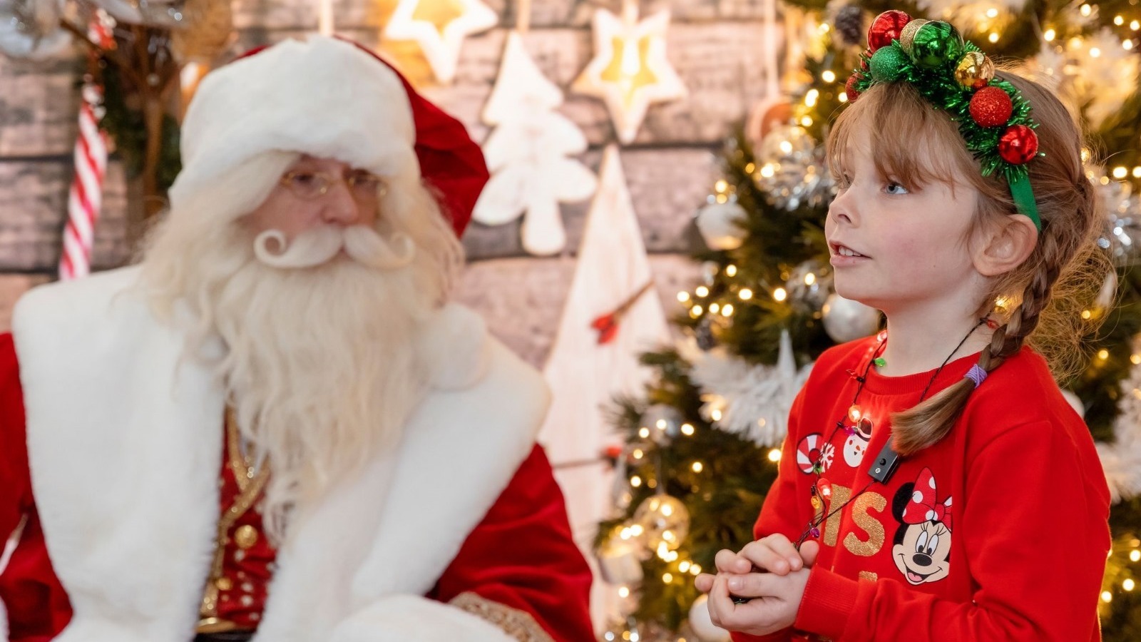 Father Christmas with a little girl